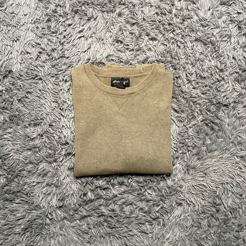 Vintage Eddie Bauer Dust Colored Pullover Crewneck Sweater Sweatshirt Size Large
